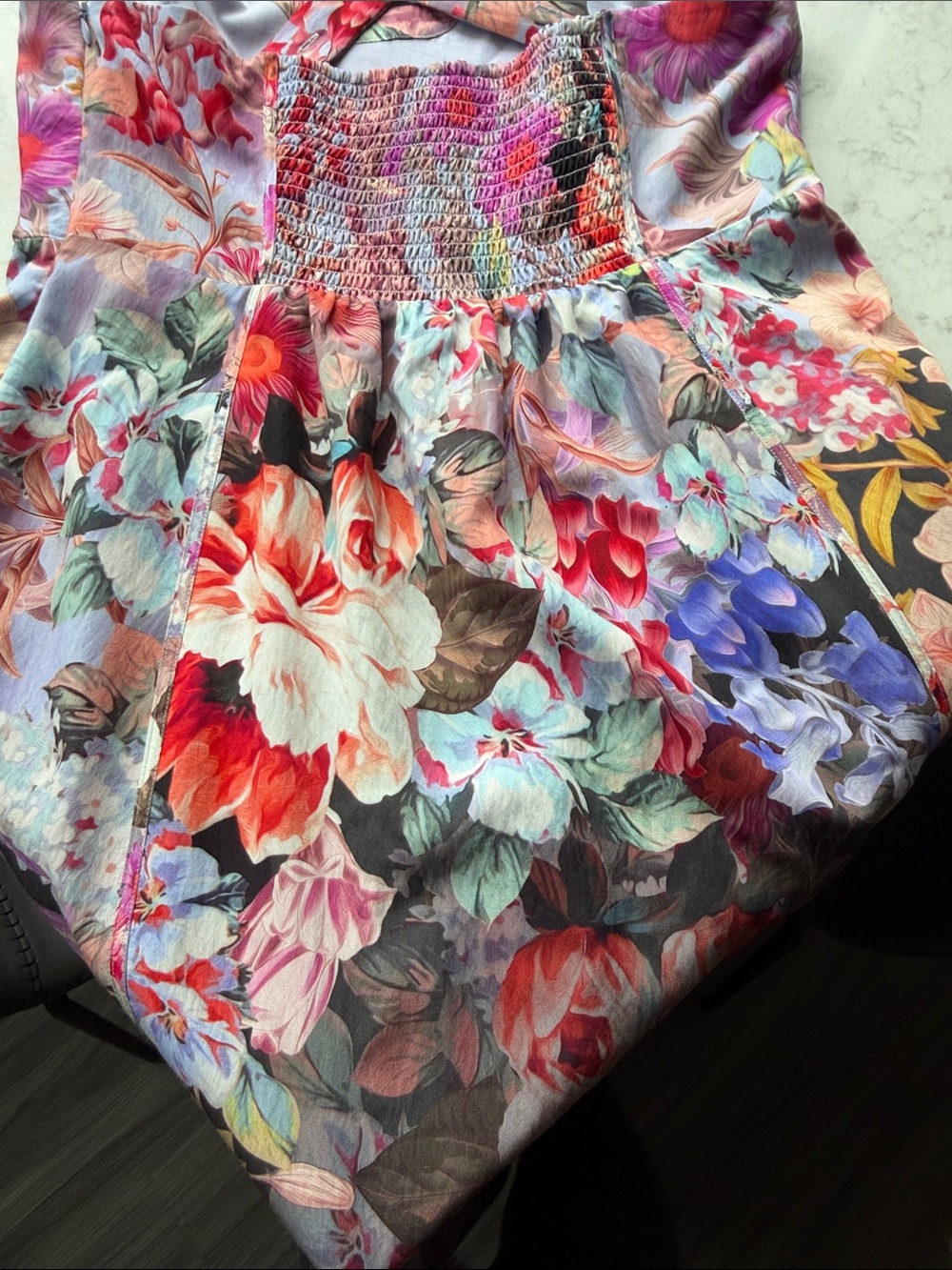 Anthropologie Floral Dress in Black and Multicolor - Picture 8 of 13
